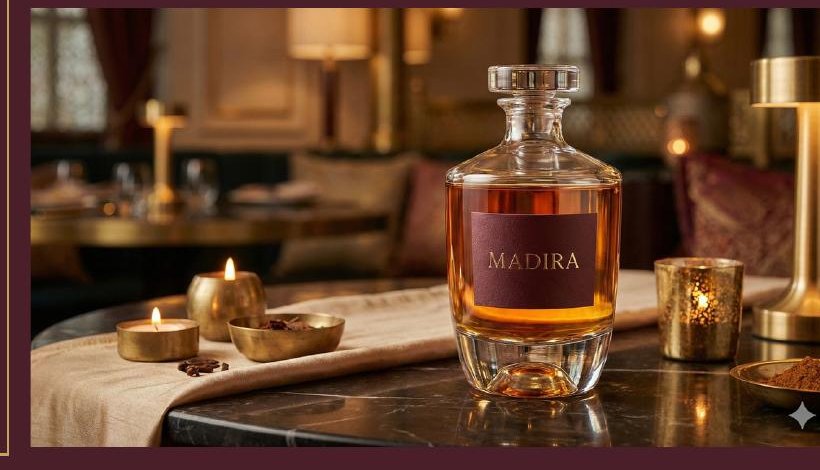 Ceremonial drink presentation at Saffron