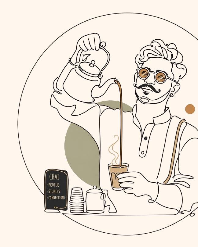 The Teetotaller mascot illustration